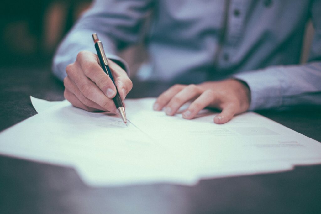 Compliance documentation being completed